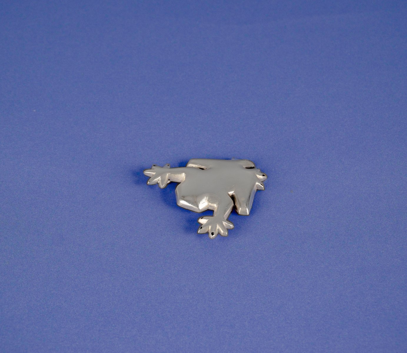 Handmade Silver Frog Brooch