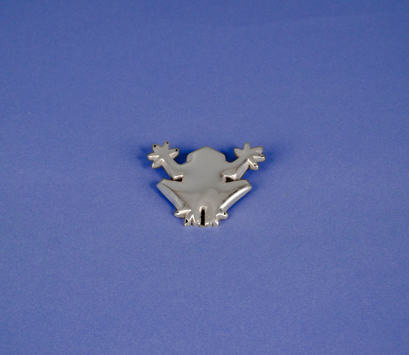 Handmade Silver Frog Brooch