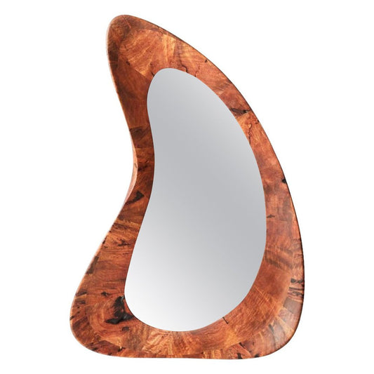 Handmade Walnut Portal Mirror by Maxime Goléo