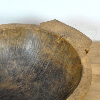 Handmade Wooden Dough Bowl, 1920s-IW-1385942