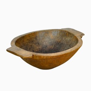 Handmade Wooden Dough Bowl, 1920s-IW-1385942