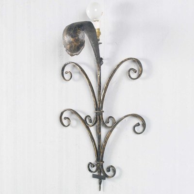 Handmade Wrought Iron Wall Sconces, Set of 2-NJV-971606