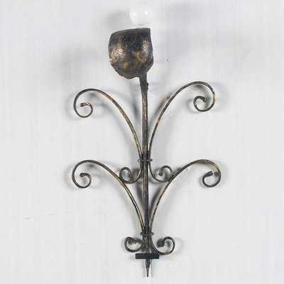 Handmade Wrought Iron Wall Sconces, Set of 2-NJV-971606