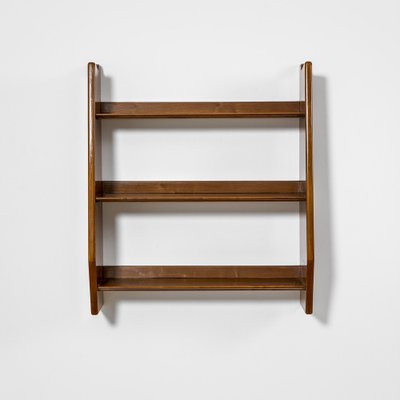 Hanging Bookcase with 3 Wooden Shelves by Ignazio Gardella, 1950s-FWM-1162254