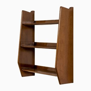 Hanging Bookcase with 3 Wooden Shelves by Ignazio Gardella, 1950s-FWM-1162254