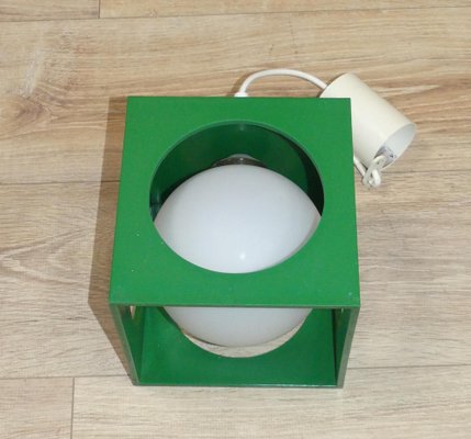 Hanging Lamp Cube in Green from Richard Essig Besigheim, 1970s-AFE-1787887