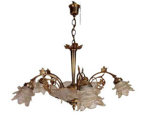 Hanging Lamp in Bronze and Murano Glass-ZVO-1317886