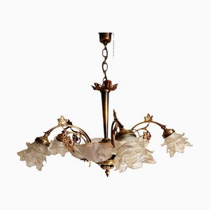 Hanging Lamp in Bronze and Murano Glass-ZVO-1317886