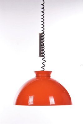 Hanging Lamp in Orange by Achille & Pier Giacomo for Kartell, 1959-EZZ-1264603