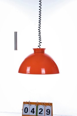 Hanging Lamp in Orange by Achille & Pier Giacomo for Kartell, 1959-EZZ-1264603