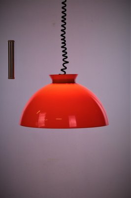 Hanging Lamp in Orange by Achille & Pier Giacomo for Kartell, 1959-EZZ-1264603