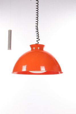 Hanging Lamp in Orange by Achille & Pier Giacomo for Kartell, 1959-EZZ-1264603