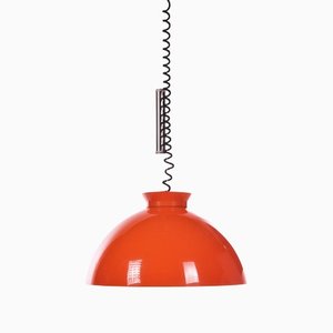 Hanging Lamp in Orange by Achille & Pier Giacomo for Kartell, 1959-EZZ-1264603