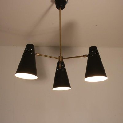 Hanging Lamp with 3 Shades, 1950s-DV-1728489