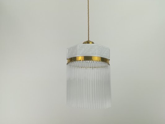 Hanging Lamp with Glass Rods, France, 1920s-KDB-1448936