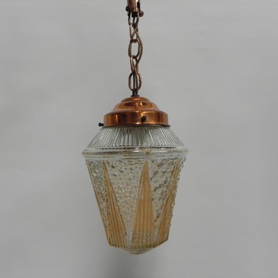 Hanging Lamp with Glass Shade, 1950s-TL-851900