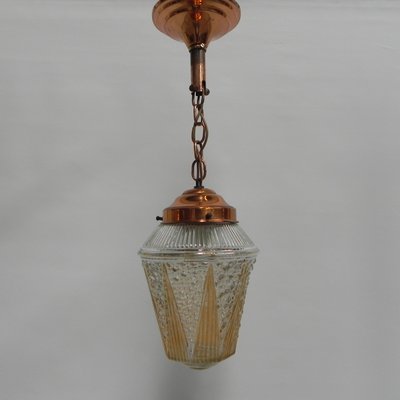 Hanging Lamp with Glass Shade, 1950s-TL-851900