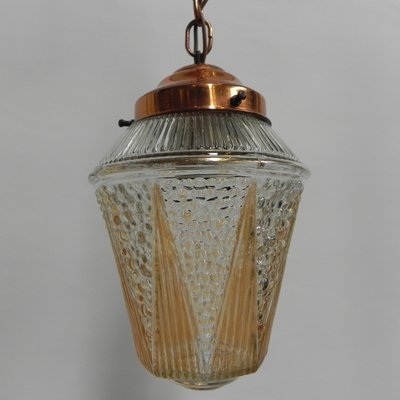 Hanging Lamp with Glass Shade, 1950s-TL-851900