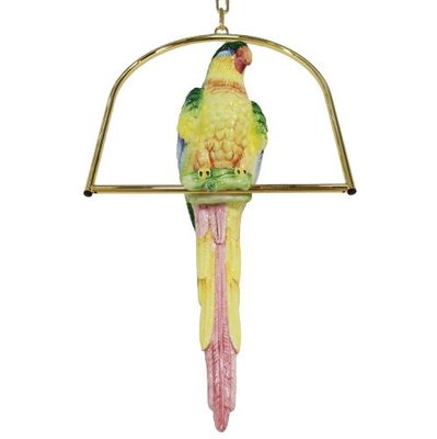 Hanging Parrot Figurine in Ceramic-FYZ-1322485