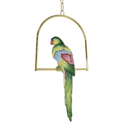 Hanging Parrot Figurine in Ceramic-FYZ-1322485