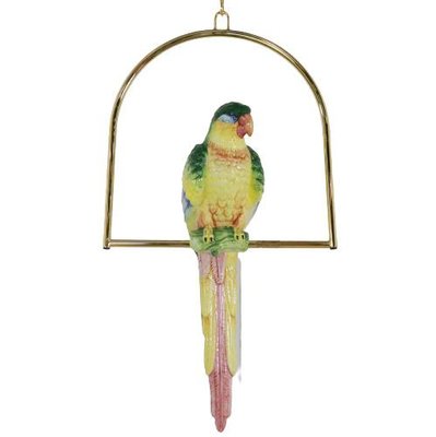 Hanging Parrot Figurine in Ceramic-FYZ-1322485