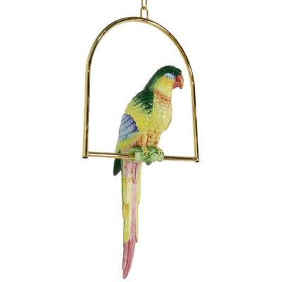 Hanging Parrot Figurine in Ceramic-FYZ-1322485