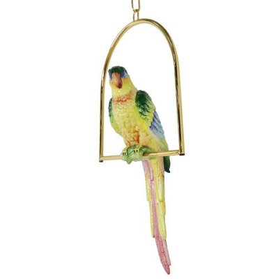 Hanging Parrot Figurine in Ceramic-FYZ-1322485