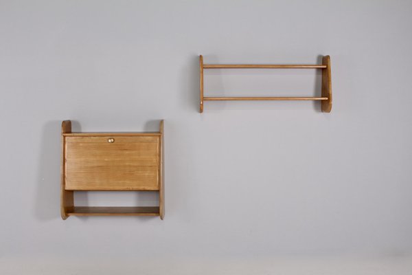 Hanging Secretary and Shelf in Elm-OWS-1079405