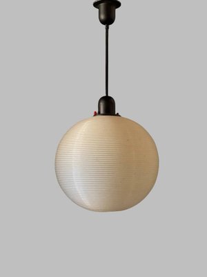 Hanging Single Pendant Lamp with Spherical Lampshade, 1960s-GYX-1286698