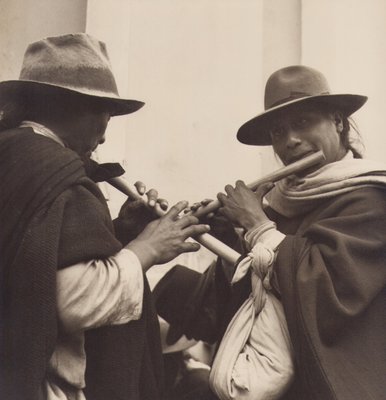 Hanna Seidel, Ecuadorian Indigenous Musicians, Black and White Photograph, 1960s-DYV-1397880