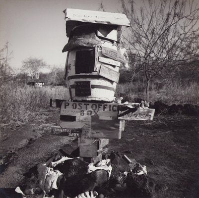 Hanna Seidel, Galápagos Post Office Signs, Black and White Photograph, 1960s-DYV-1404984