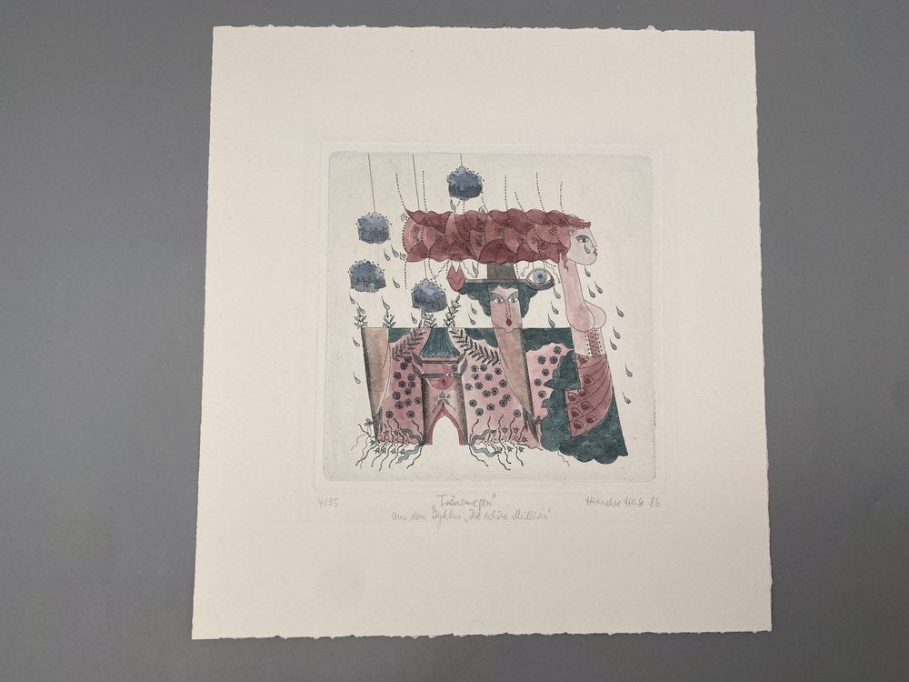 Hannelore Heise, Tränenregen from Die Schöne Müllerin Cycle, 1986, Color Lithograph