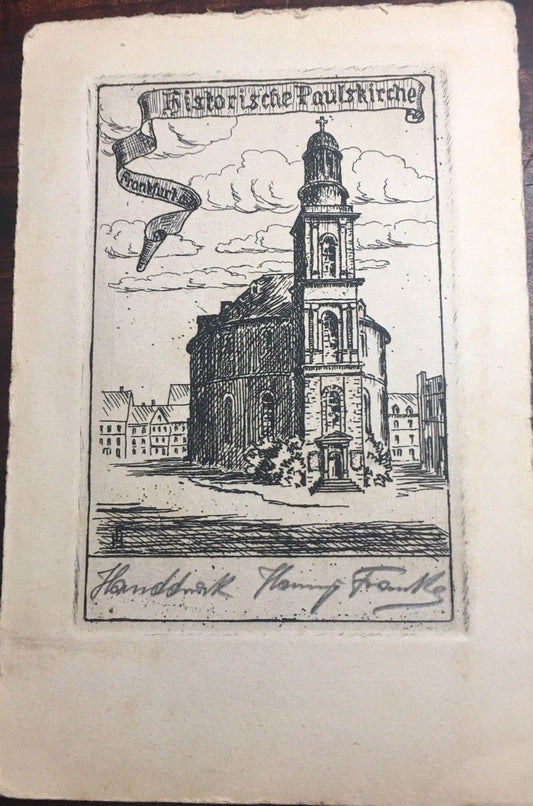 Hanny Franke, 1890-1973, St. Paul's Church, Etching