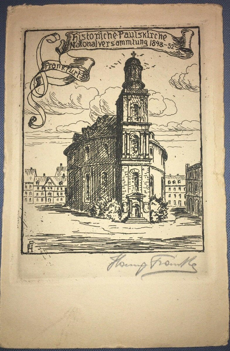 Hanny Franke, 1890-1973, St. Paul's Church, Etching