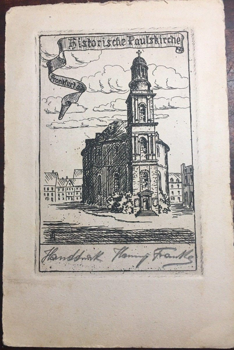 Hanny Franke, 1890-1973, St. Paul's Church, Etching