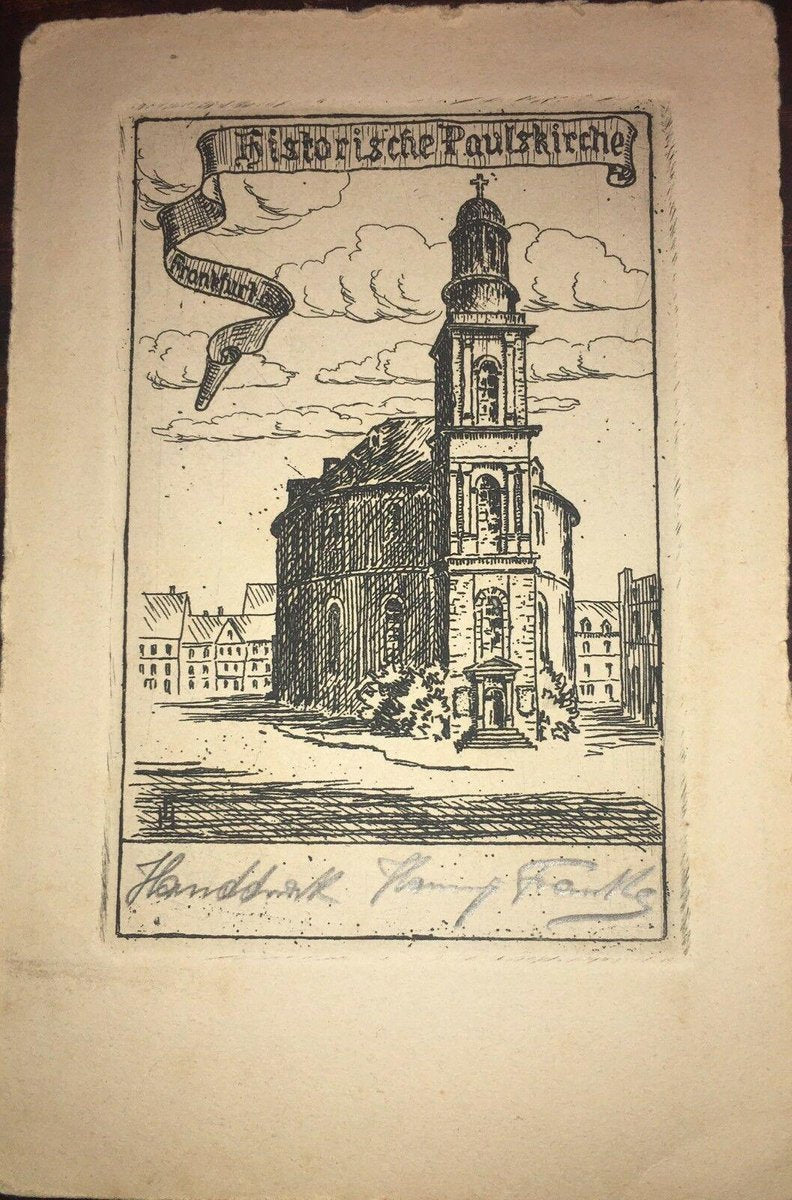 Hanny Franke, 1890-1973, St. Paul's Church, Etching