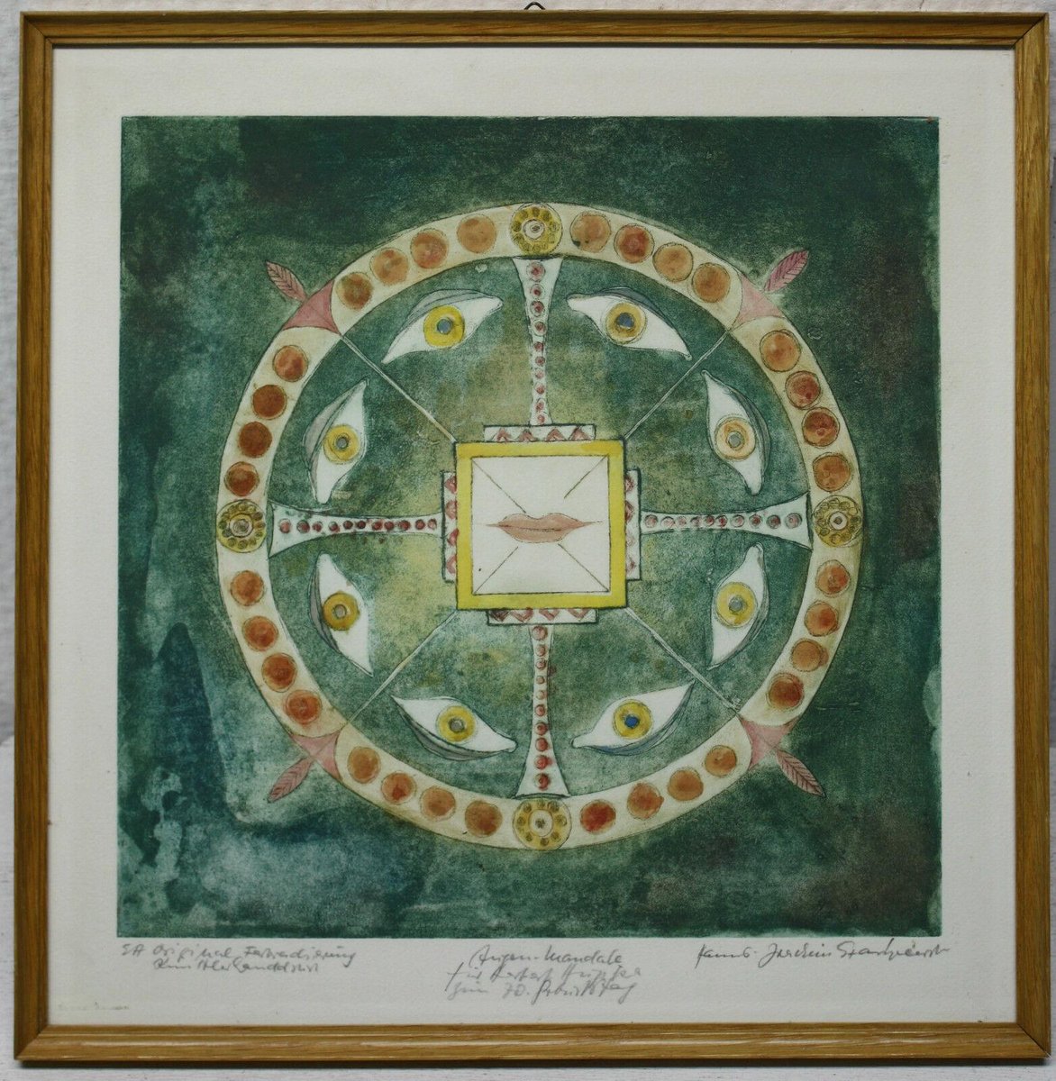 Hans Joachim Starczewski, Eyes Mandala for Herbert Hupka, Etching