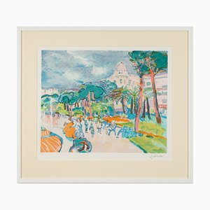 Harbor Promenade, Color Lithograph-GPP-1031001