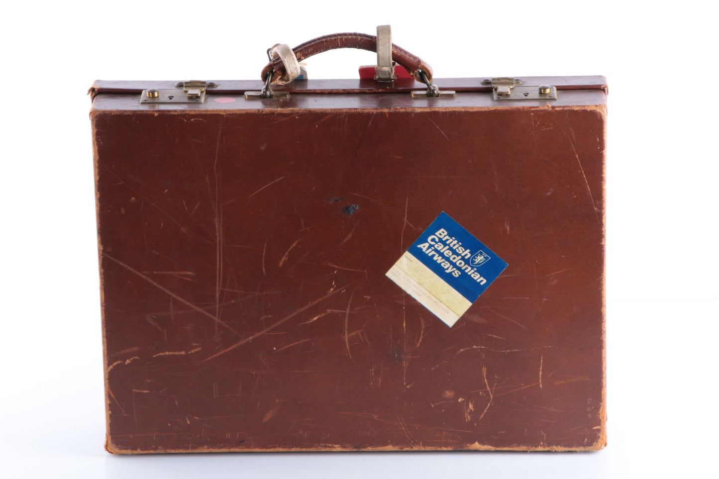 Hard Leather Business Suitcase with KLM Flap Folders