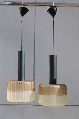 Hard Plastic and Metal Chandeliers from Stilux Milano, 1960, Set of 2-EH-1094612