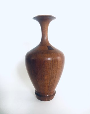 Hardwood Art Vase by Maurice Bonami for De Coene Frères, Belgium, 1950s-RQV-1388863