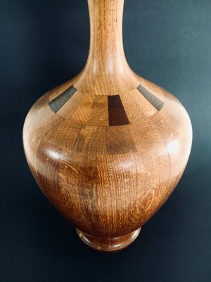 Hardwood Art Vase by Maurice Bonami for De Coene Frères, Belgium, 1950s-RQV-1388863