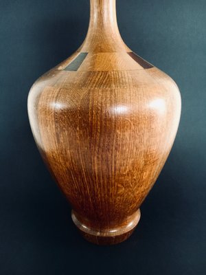 Hardwood Art Vase by Maurice Bonami for De Coene Frères, Belgium, 1950s-RQV-1388863