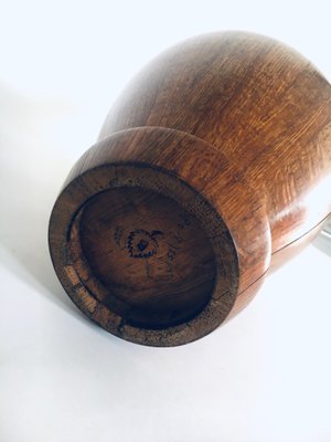 Hardwood Art Vase by Maurice Bonami for De Coene Frères, Belgium, 1950s-RQV-1388863