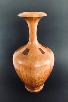 Hardwood Art Vase by Maurice Bonami for De Coene Frères, Belgium, 1950s-RQV-1388863