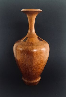 Hardwood Art Vase by Maurice Bonami for De Coene Frères, Belgium, 1950s-RQV-1388863