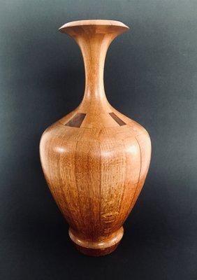 Hardwood Art Vase by Maurice Bonami for De Coene Frères, Belgium, 1950s-RQV-1388863