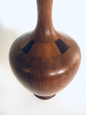 Hardwood Art Vase by Maurice Bonami for De Coene Frères, Belgium, 1950s-RQV-1388863