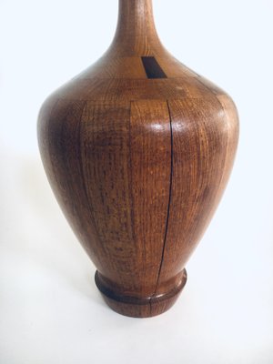 Hardwood Art Vase by Maurice Bonami for De Coene Frères, Belgium, 1950s-RQV-1388863