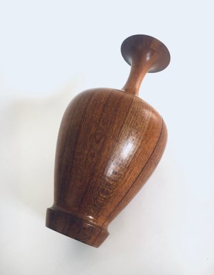 Hardwood Art Vase by Maurice Bonami for De Coene Frères, Belgium, 1950s-RQV-1388863